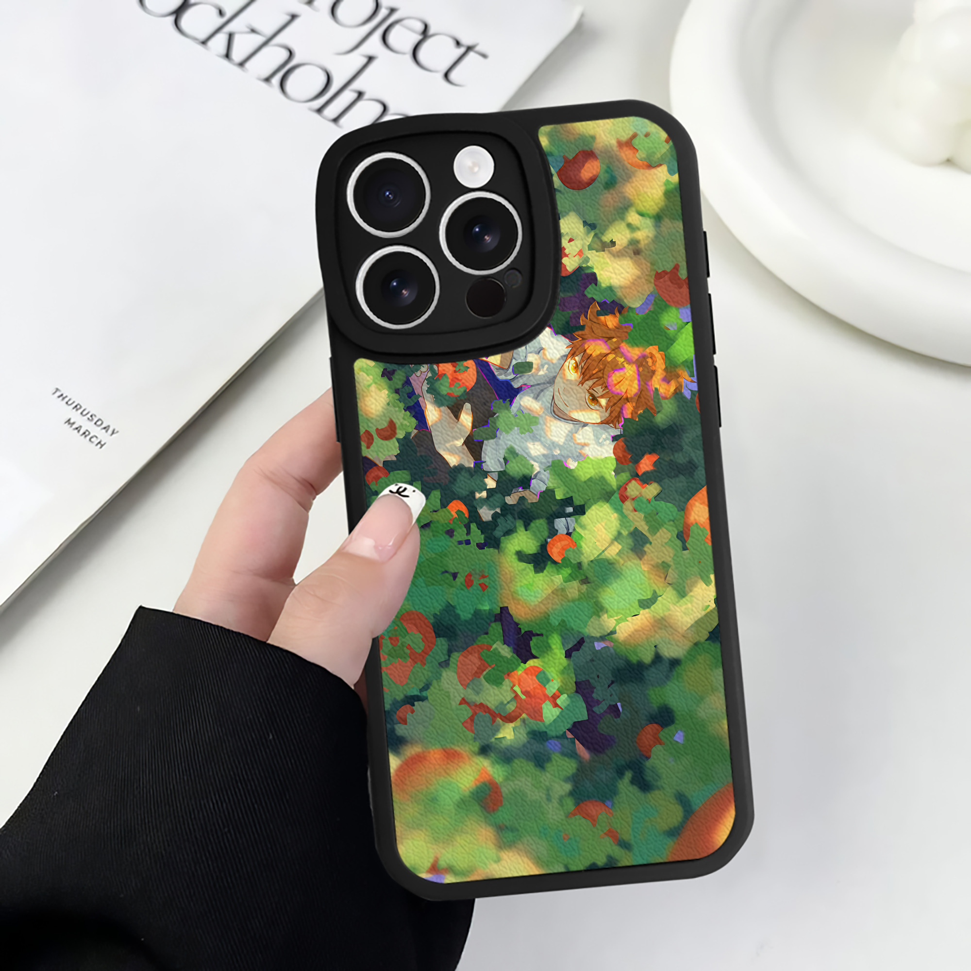 （画像用） ハイキュー!! Haikyu!! 【iPhone 16シリーズ対応】シリコンスマホケース（レザー調） 材質：シリコン